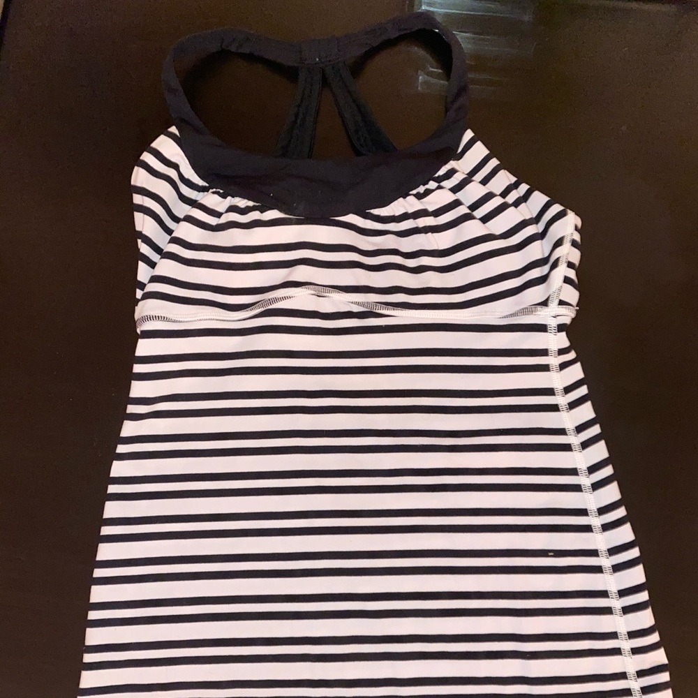 LULU LEMON STRIPED TANK